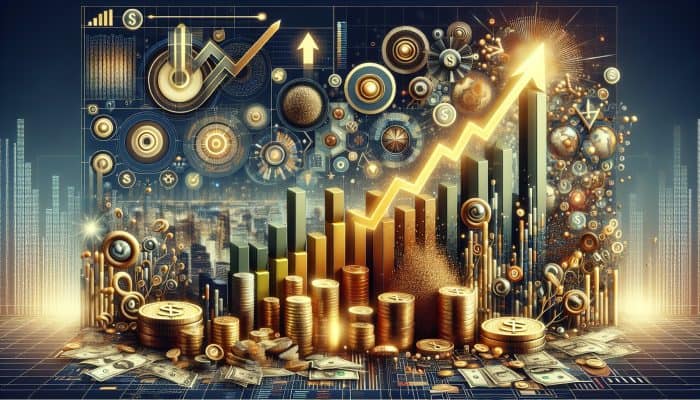 How to Stay Disciplined with Consolidation Loans: A Guide | DCL A vibrant financial dashboard featuring investment charts, gold coins, and a rising stock market graph against a city skyline.