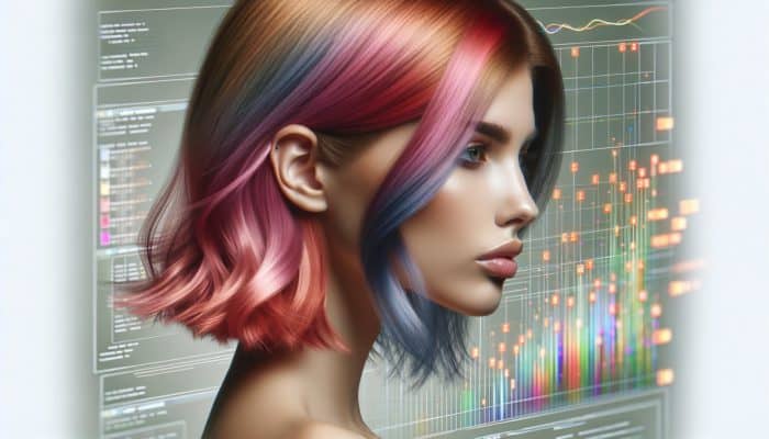 Young person with vibrant, natural-toned, semi-permanent dyed hair, showing healthy, undamaged strands.