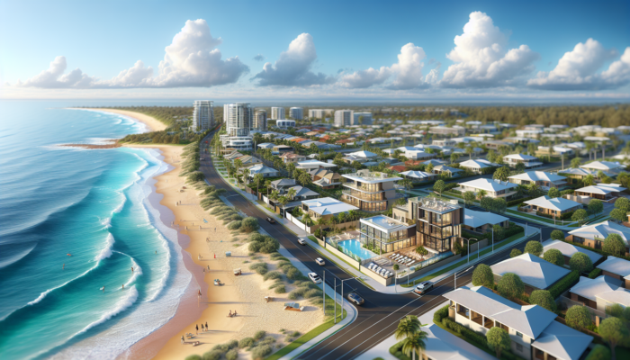 Modern coastal home in Mossel Bay with ocean views, near beach, shopping center, and school, offering strong investment potential.