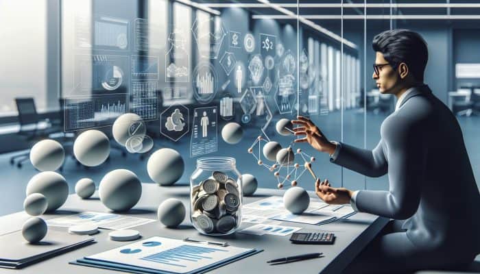 Risks of Consolidating Secured Debt: UK Guide | DCL Person reviewing financial documents, consulting advisor, and saving into emergency fund in UK office.