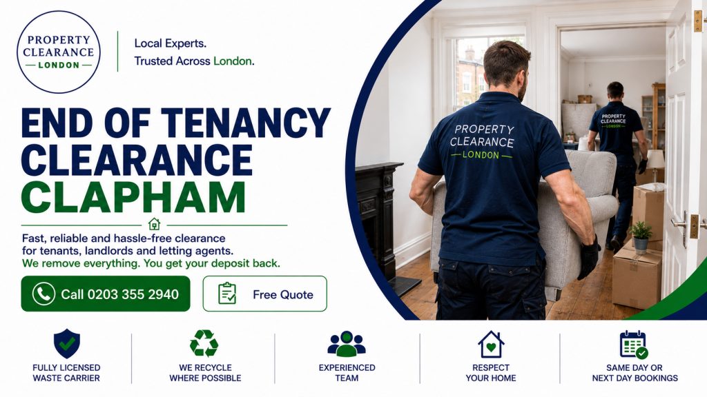End of Tenancy Clearance Services Available in Clapham