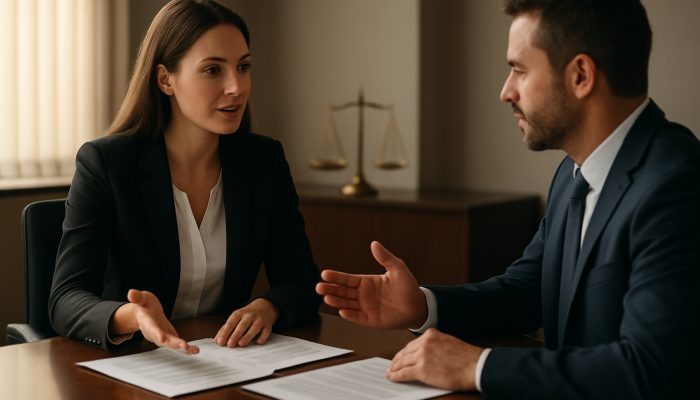 Updating Plans When Life Circumstances Change | DCL Professionals negotiating employment contracts at a table in a modern UK office.